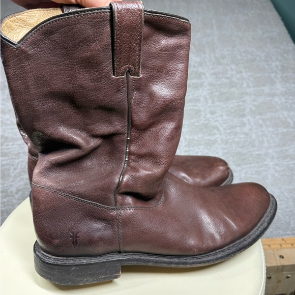 Frye Leather Roper 87982 Slip On Western Boot Men Size 10 D